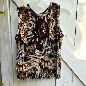 Plisse Vintage Lion Tank
